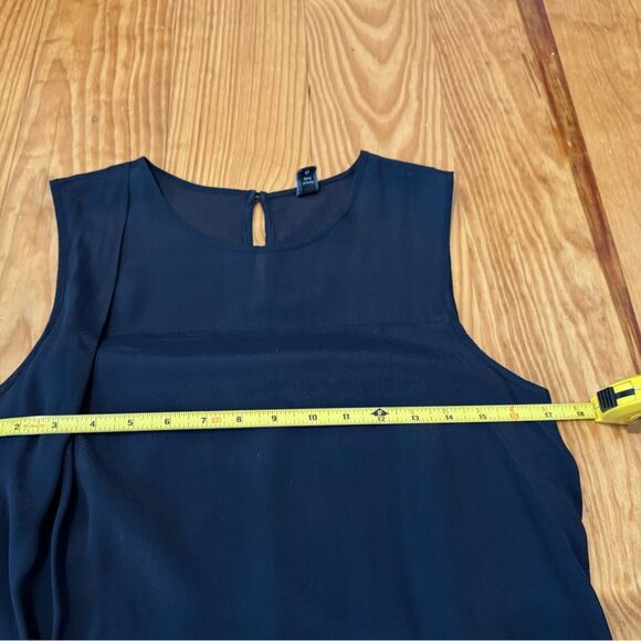 European Culture Dress Cotton Silk Blend Navy Blue Made In Italy Size SMALL - Picture 8 of 11